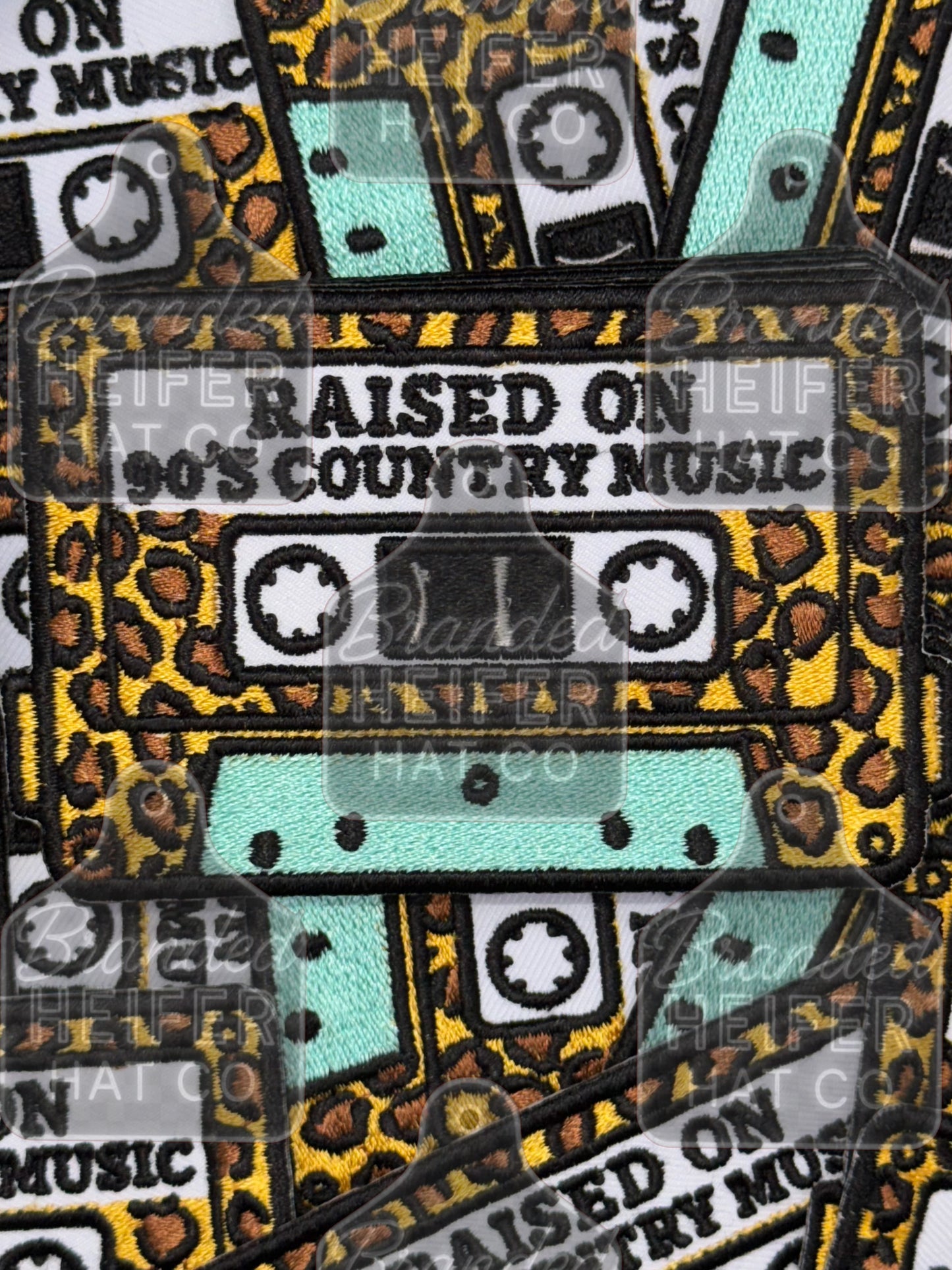 Raised 90s country embroidery patch