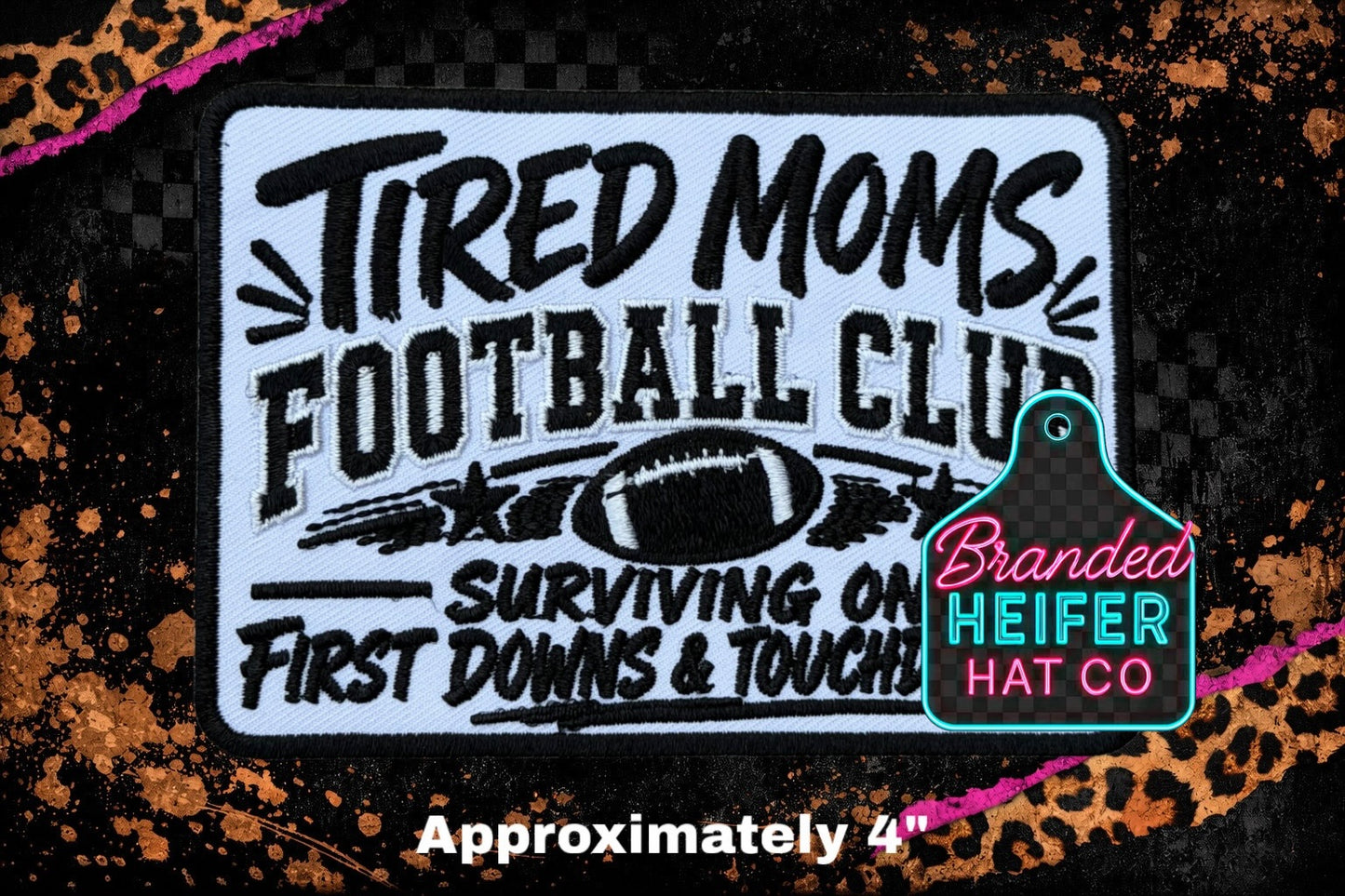 FOOTBALL MOMS EMBROIDERY PATCH