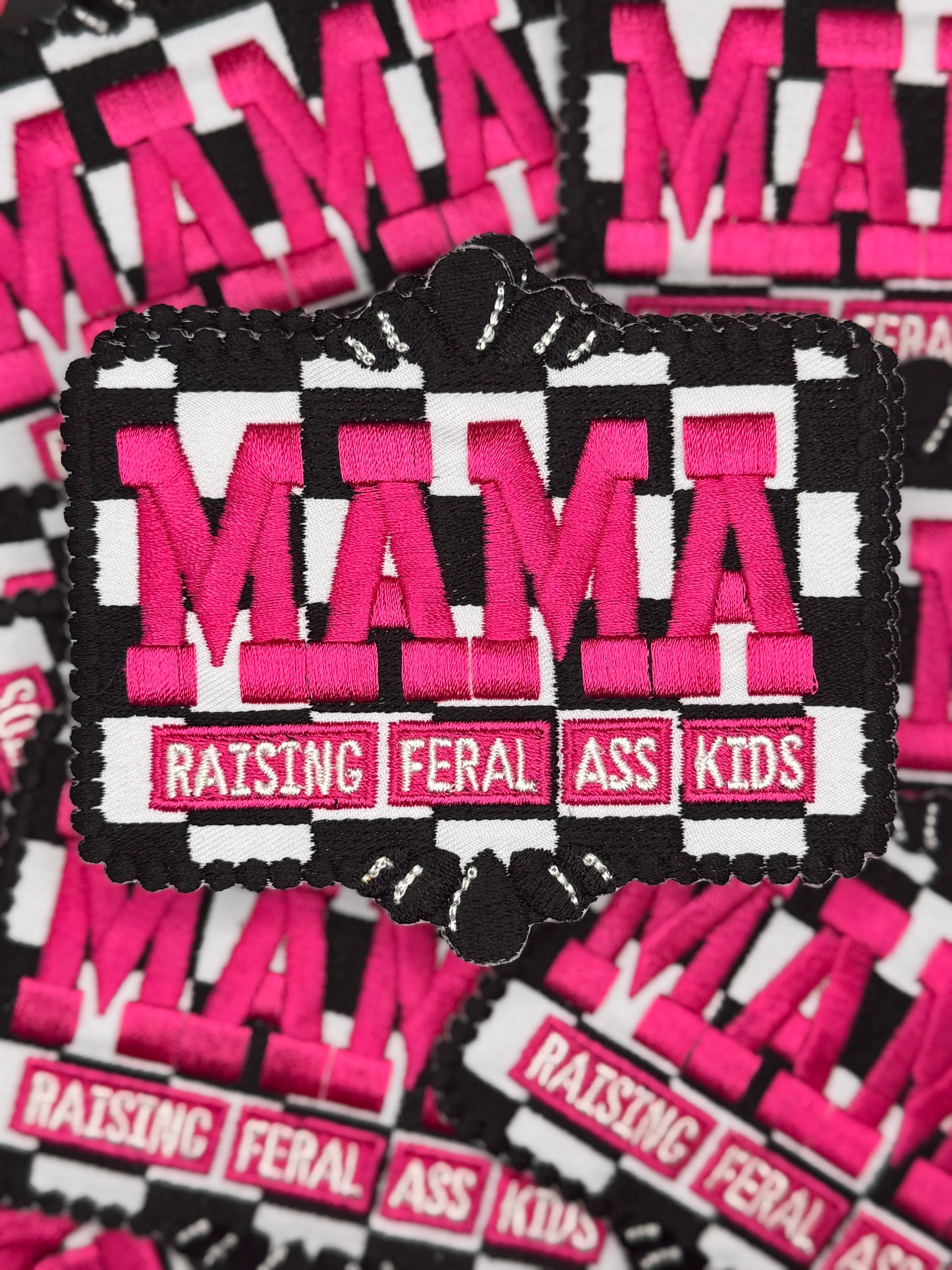 Raising feral a$$ kids EXCLUSIVE design embroidery patch