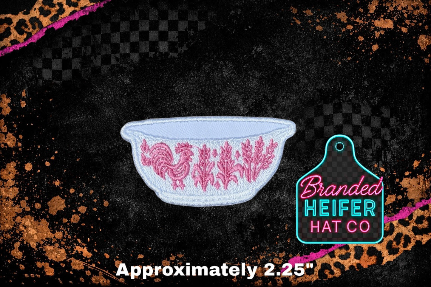 PINK PYREX EMBROIDERY PATCH