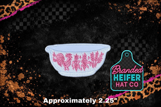 PINK PYREX EMBROIDERY PATCH