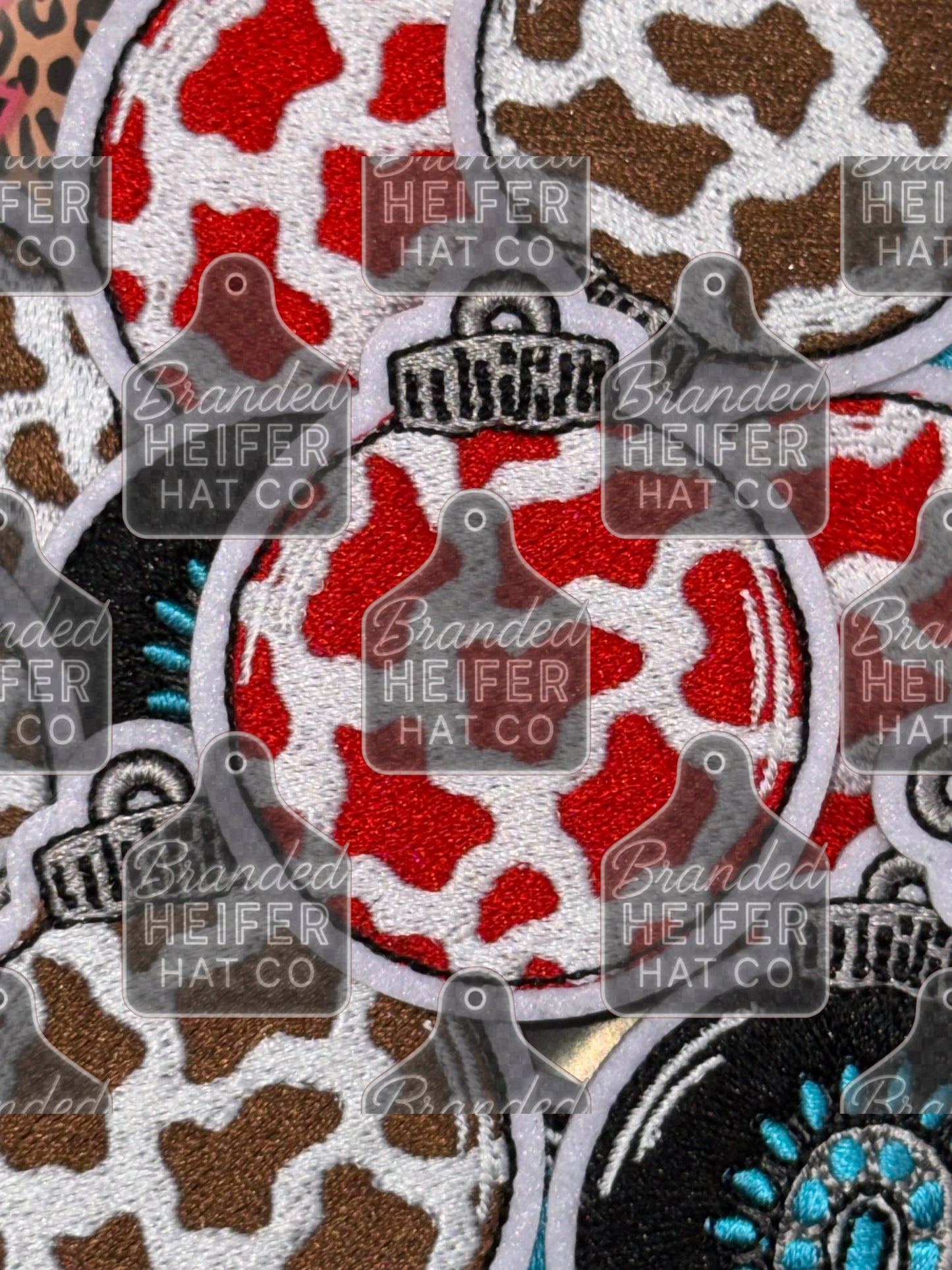 Christmas ornaments (4 options) embroidery patch