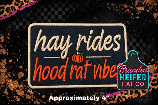 HAY RIDES EMBROIDERY PATCH