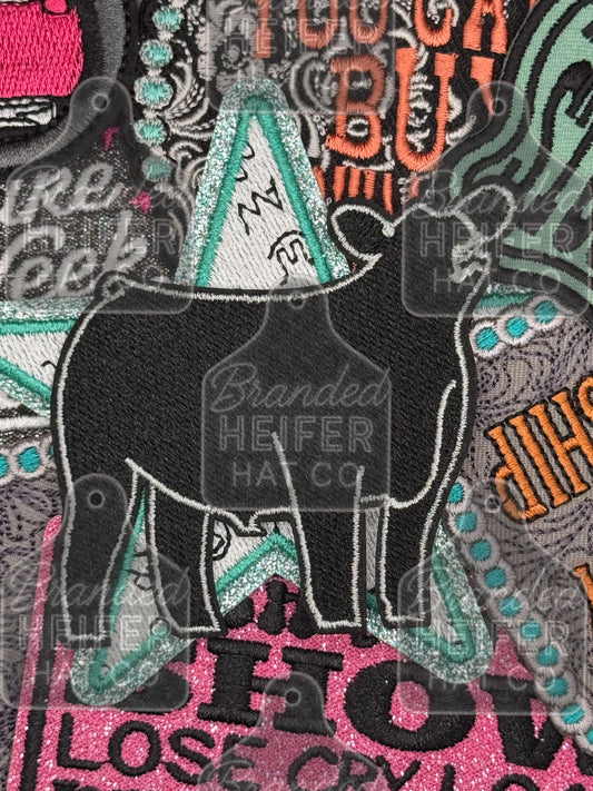 Black steer patch