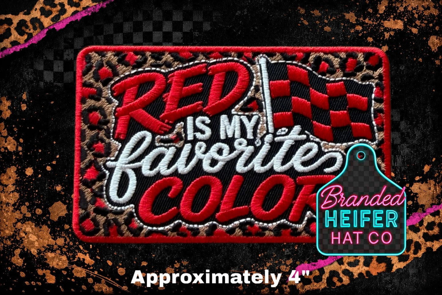 RED FLAGS EMBROIDERY PATCH