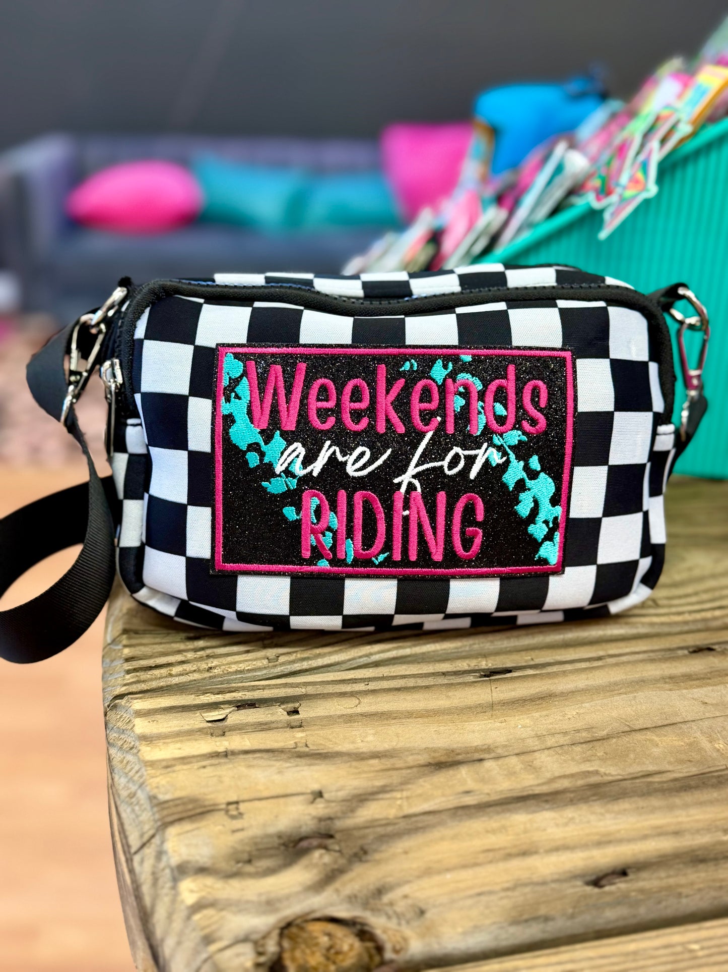NEOPRENE CROSS BODY BAG