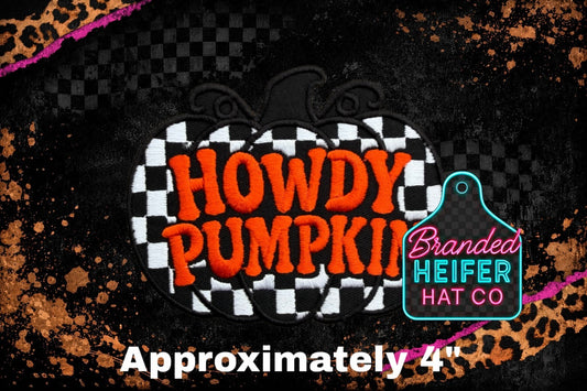 HOWDY PUMPKIN EMBROIDERY PATCH