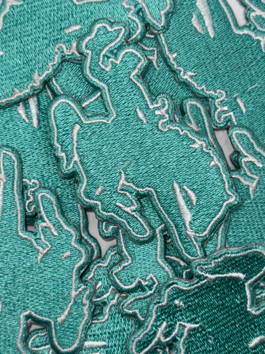 Bucking horse embroidery patch