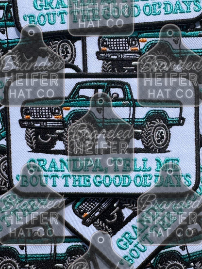 (2 options) Tell me bout the good ol days embroidery patch