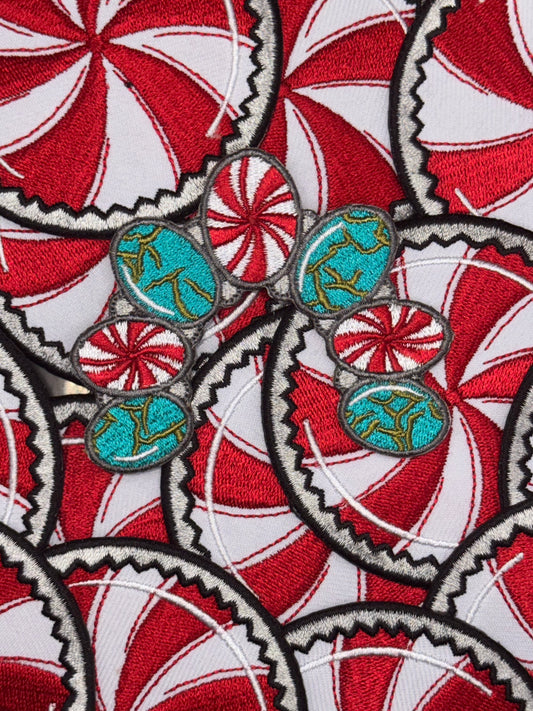 Peppermint squash embroidery patch