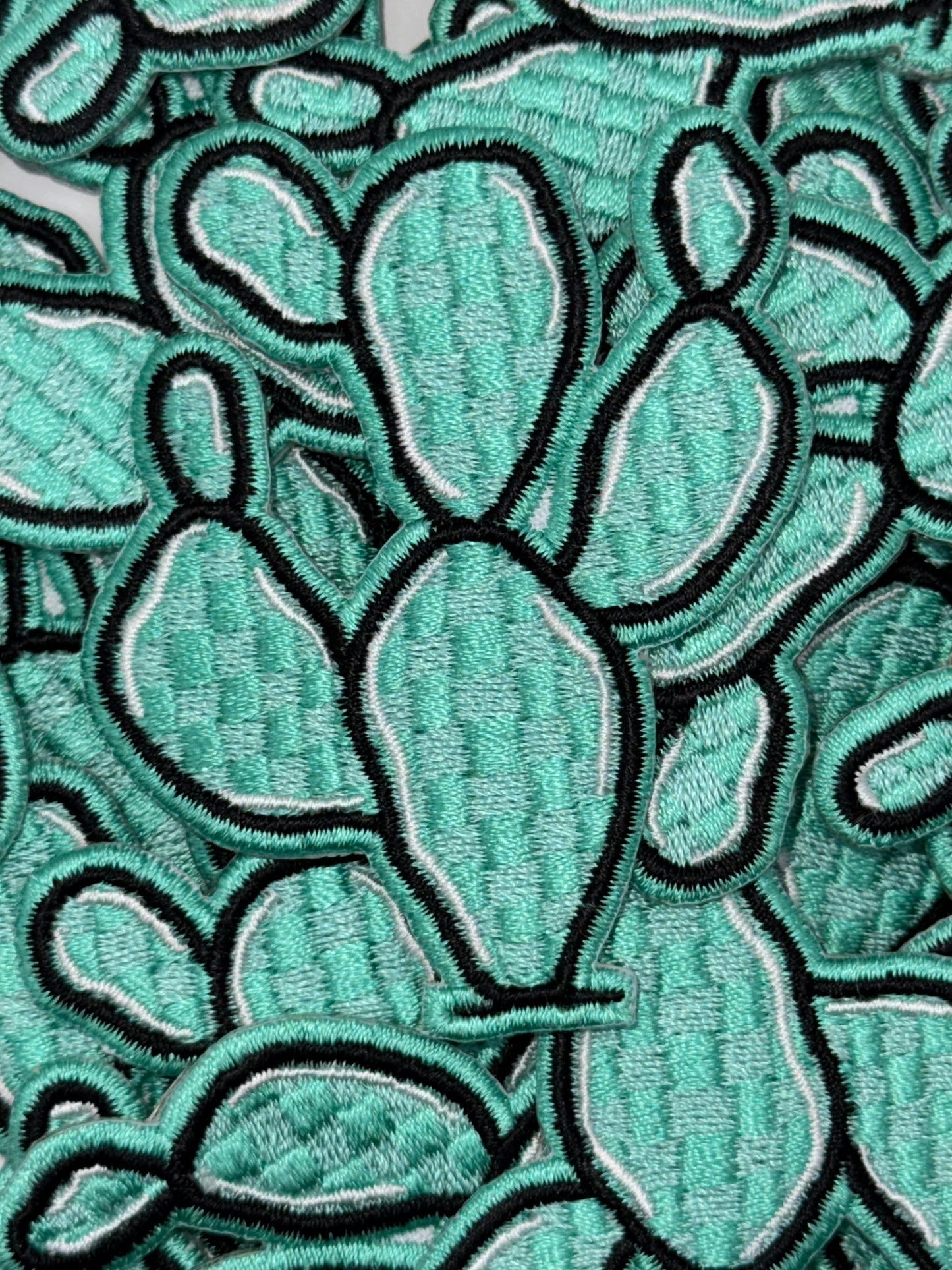 Checkered cactus (multiple colors) embroidery patch