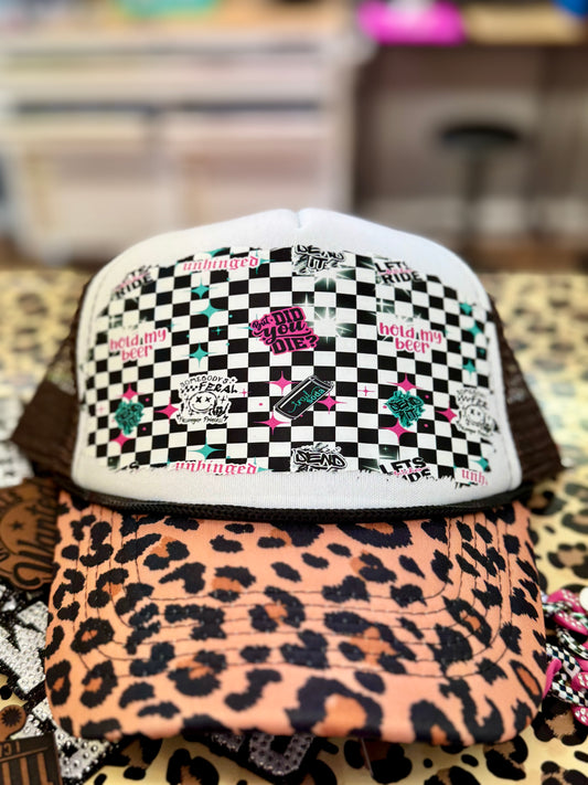 FERAL CHECKERED DTF BACKGROUND