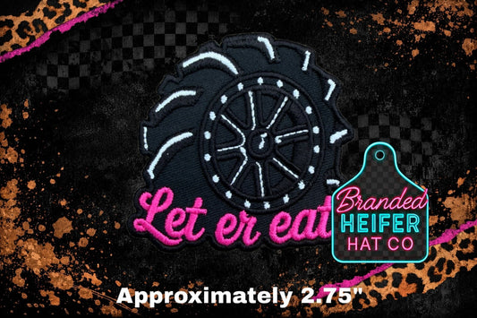 LET ER EAT EMBROIDERY PATCH