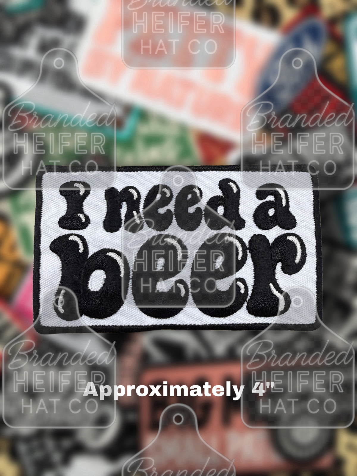 I NEED A BEER  EMBROIDERY PATCH