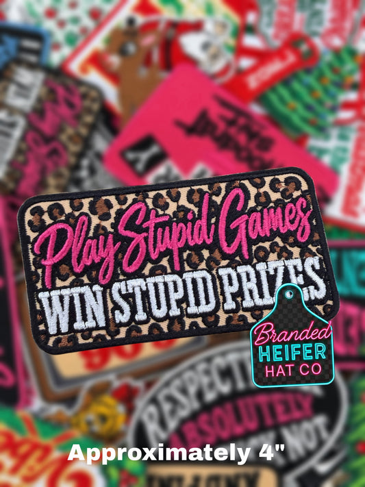PLAY STUPID GAMES | EMBROIDERED HAT PATCH