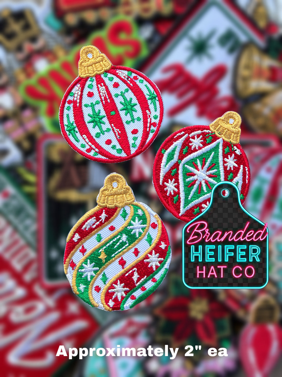 ORNAMENT SET ( 3 pc ) EMBROIDERY PATCH