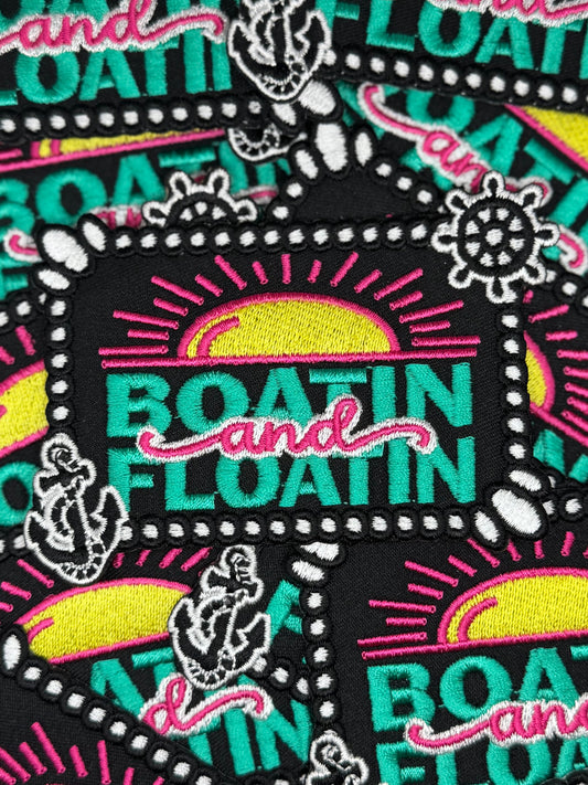 Boatin and Floatin embroidery patch