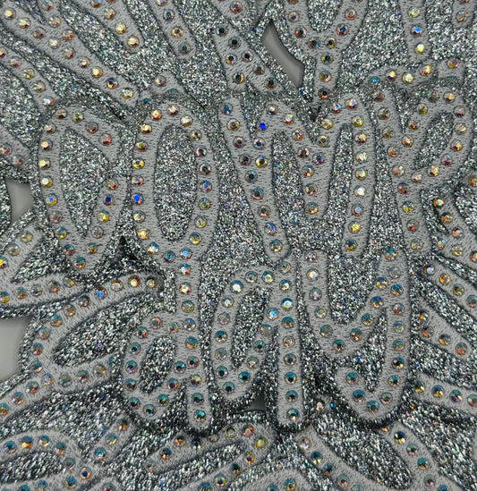 Comp day rhinestone embroidery patch