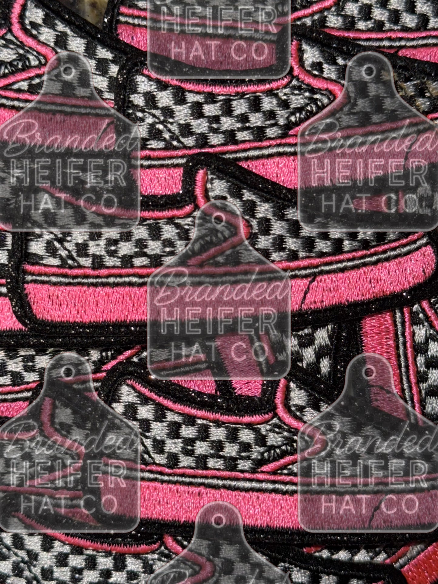 Glitter checkered shoe embroidery patch