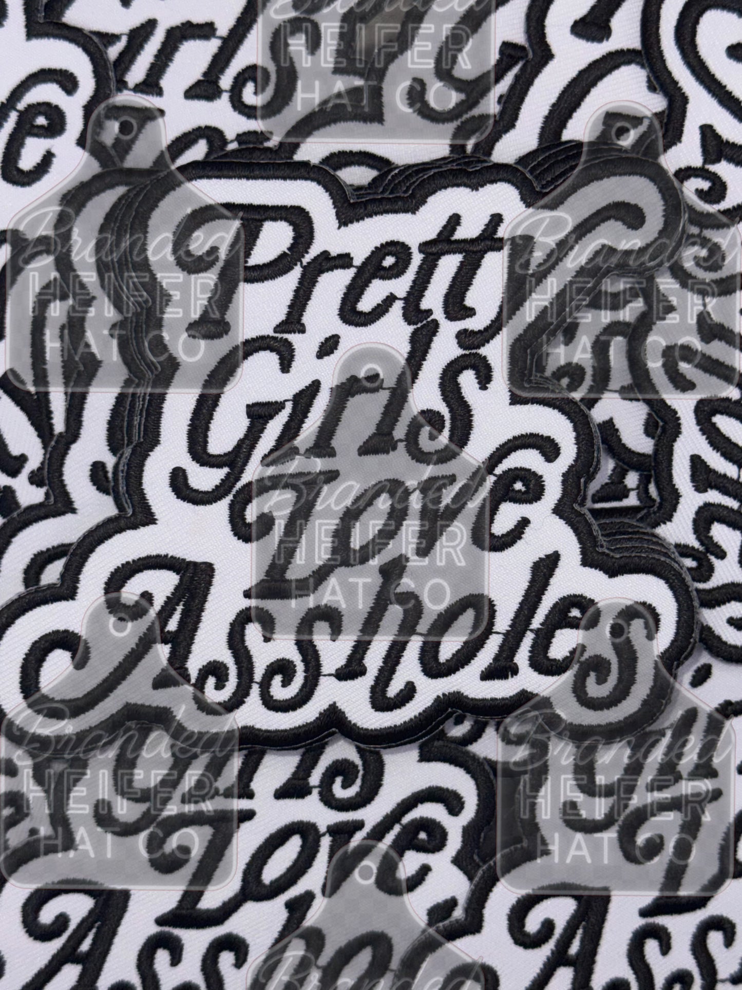 Pretty girls love A$$holes embroidery patch