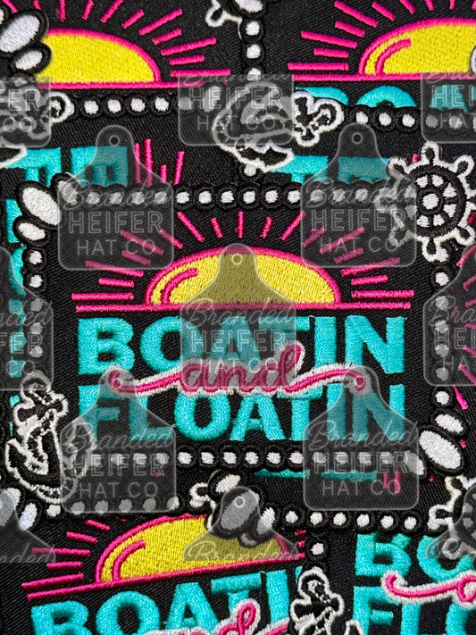 Boatin and Floatin embroidery patch