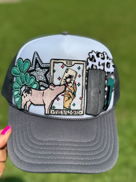 Wild card show pig hat