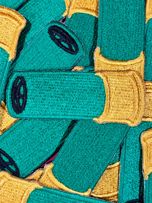 Shot shell embroidery patch