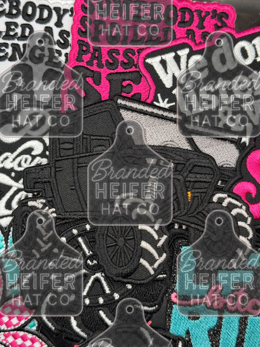 Black 4 seater embroidery patch