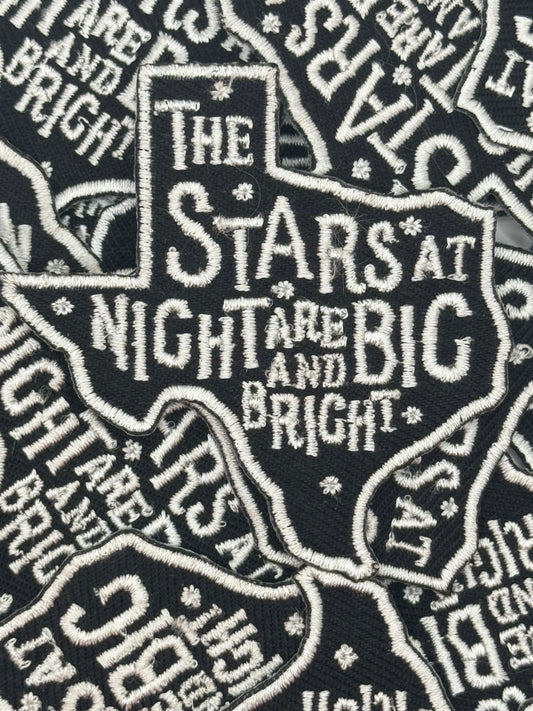 The stars at night embroidery patch