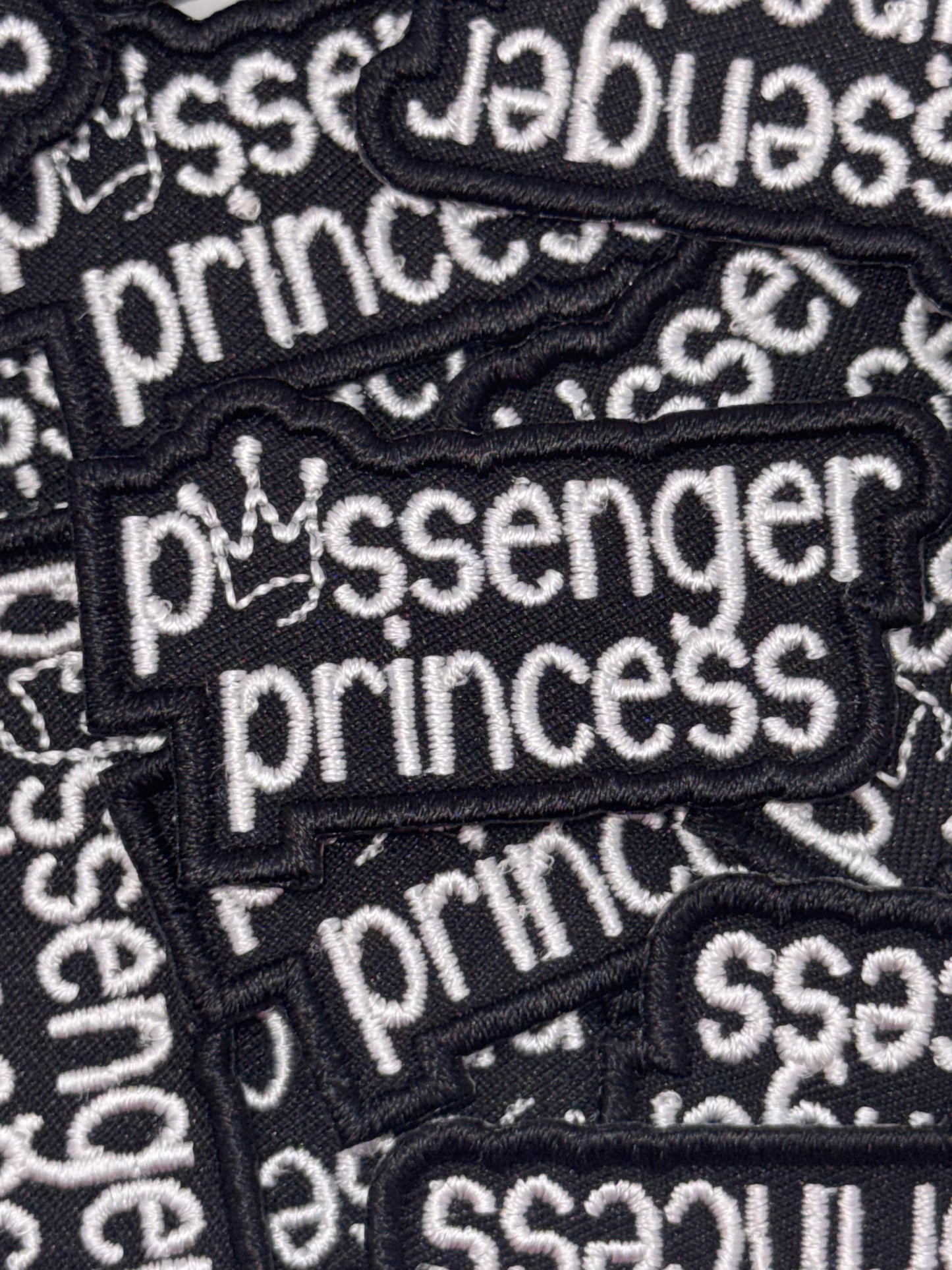 Passenger princess embroidery patch