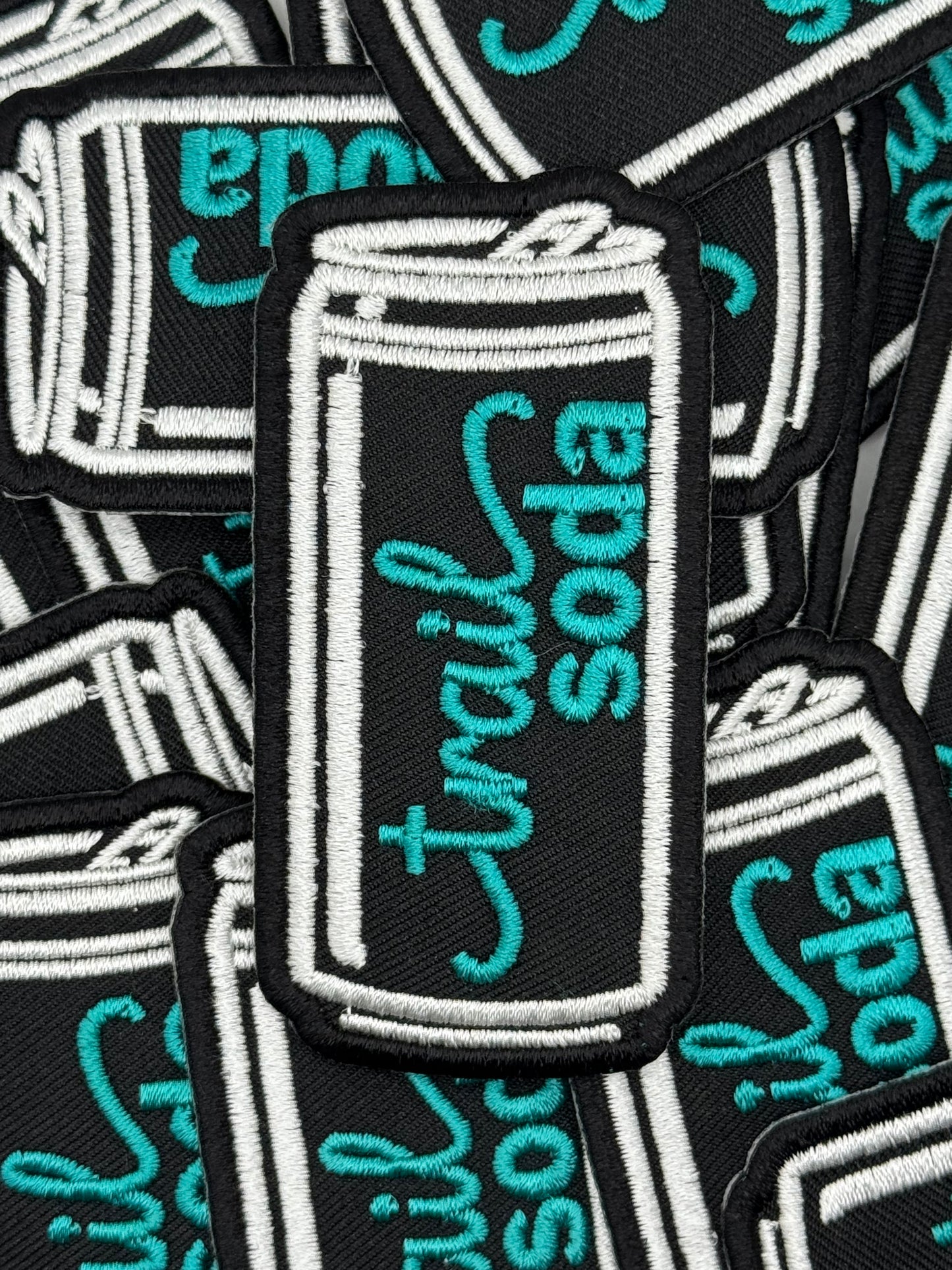 Trail soda embroidery patch