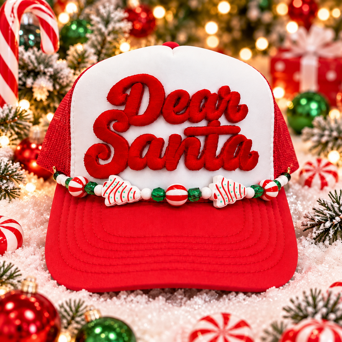 DEAR SANTA TRUCKER HAT