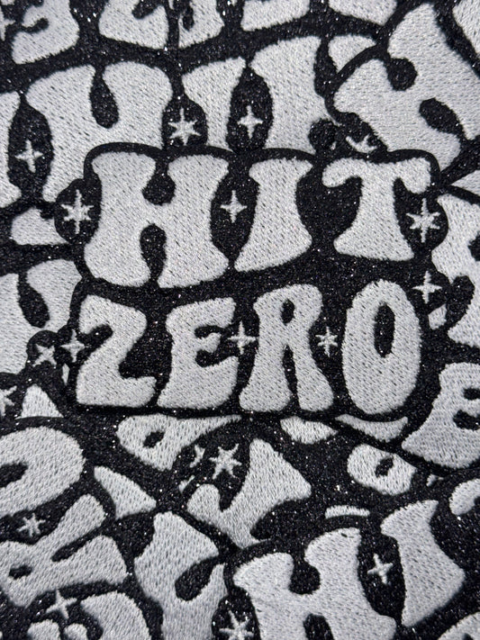 Hit zero embroidery patch