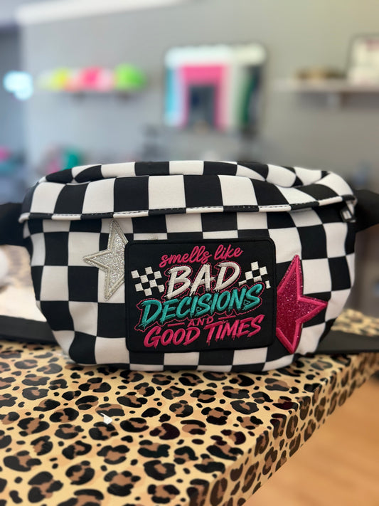 BAD DECISIONS NEOPRENE BUMBAG