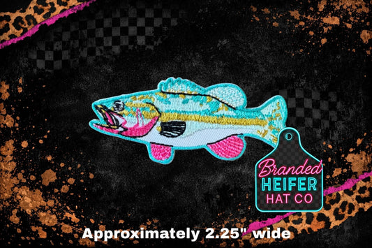 TEAL BASS l EMBROIDERY PATCH