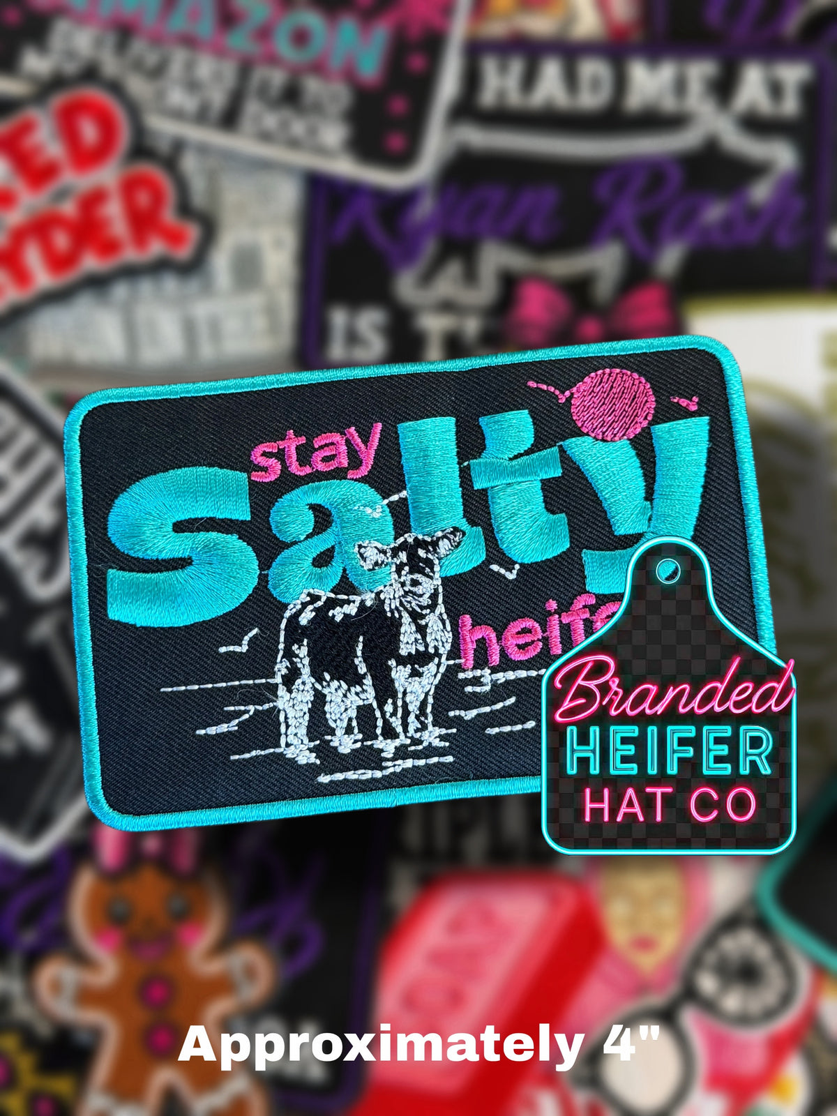 STAY SALTY HEIFER  | EMBROIDERED HAT PATCH
