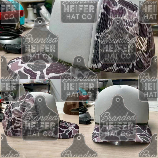 Presale ETA 12/15 waterfowl camo trucker hat