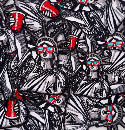 Large Tipsy liberty embroidery patch
