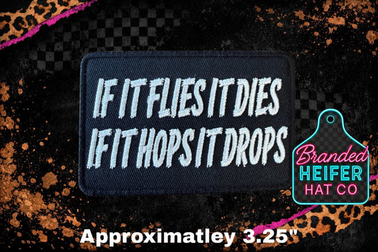 FLIES AND HOPS EMBROIDERY PATCH