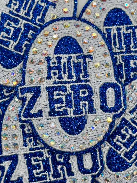 Hit 0 rhinestone embroidery patch