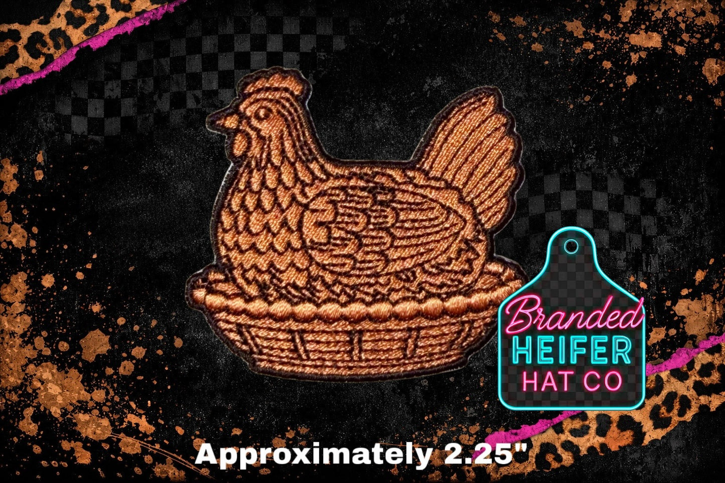 BROWN HON EMBROIDERY PATCH