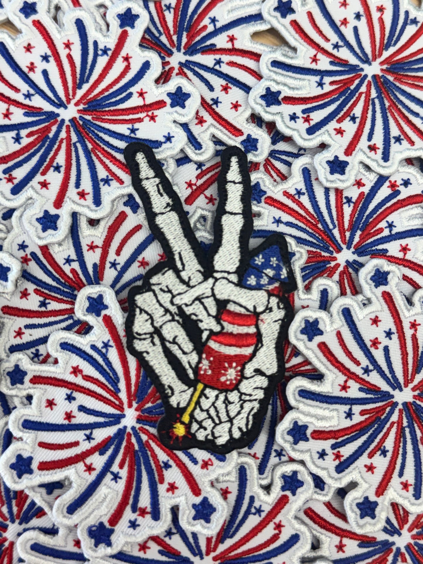 RWBOOM SKELLY EMBROIDERY PATCH