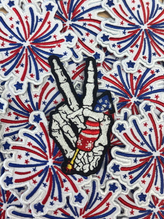 RWBOOM SKELLY EMBROIDERY PATCH