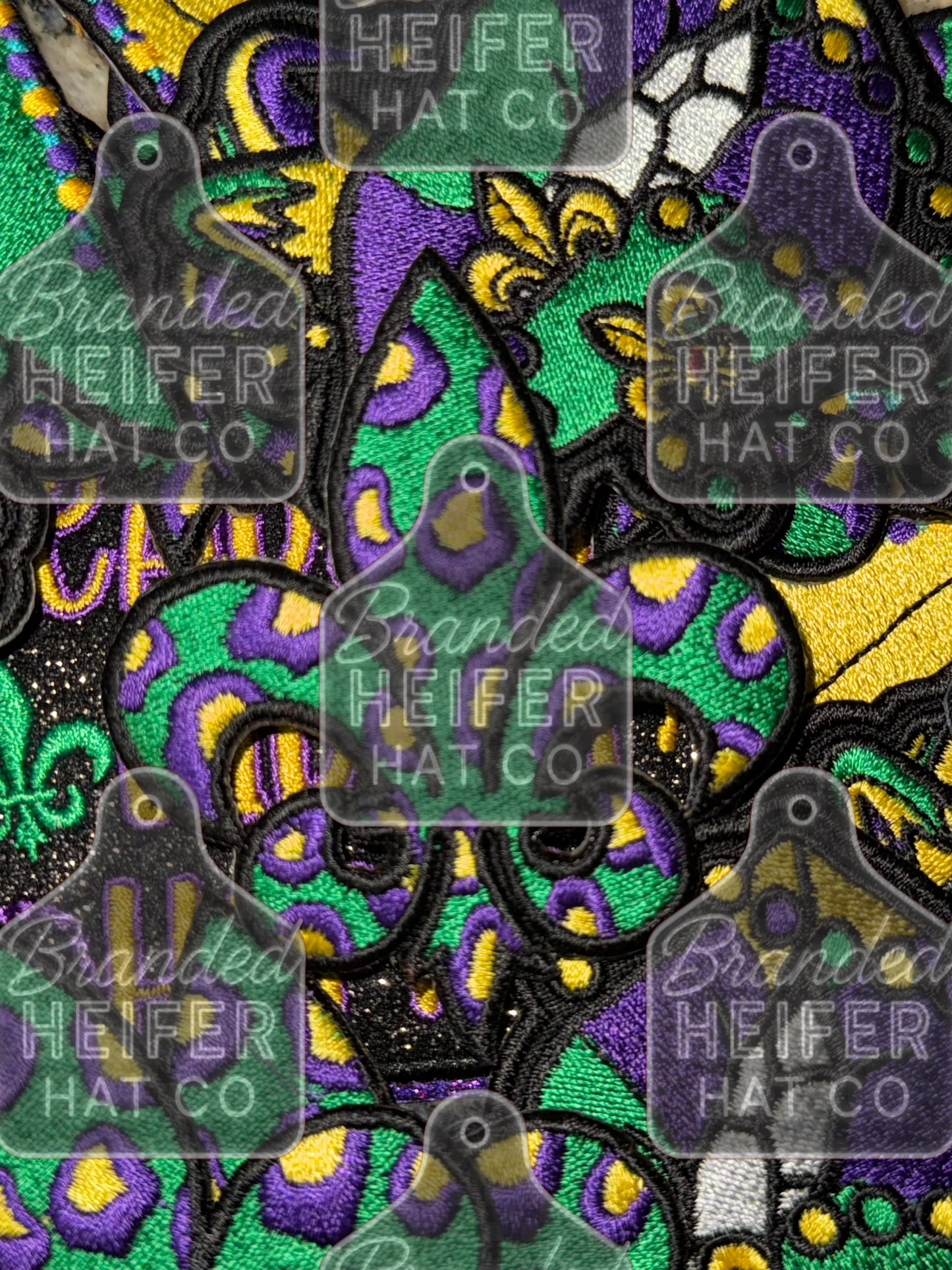 Mardi Gras fluer de lis embroidery patch