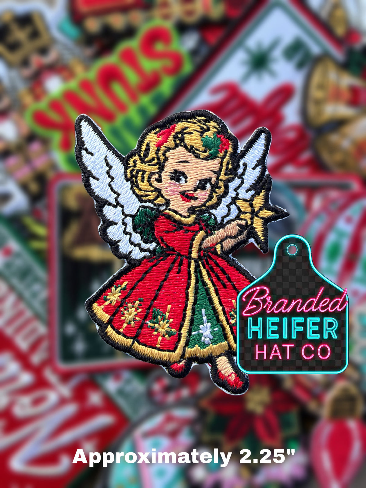 RED ANGEL EMBROIDERY PATCH
