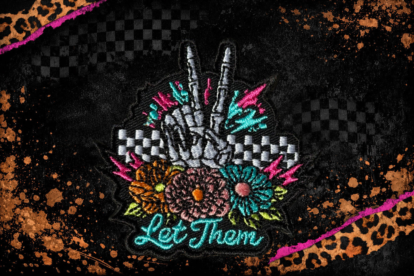 LET THEM EMBROIDERY PATCH