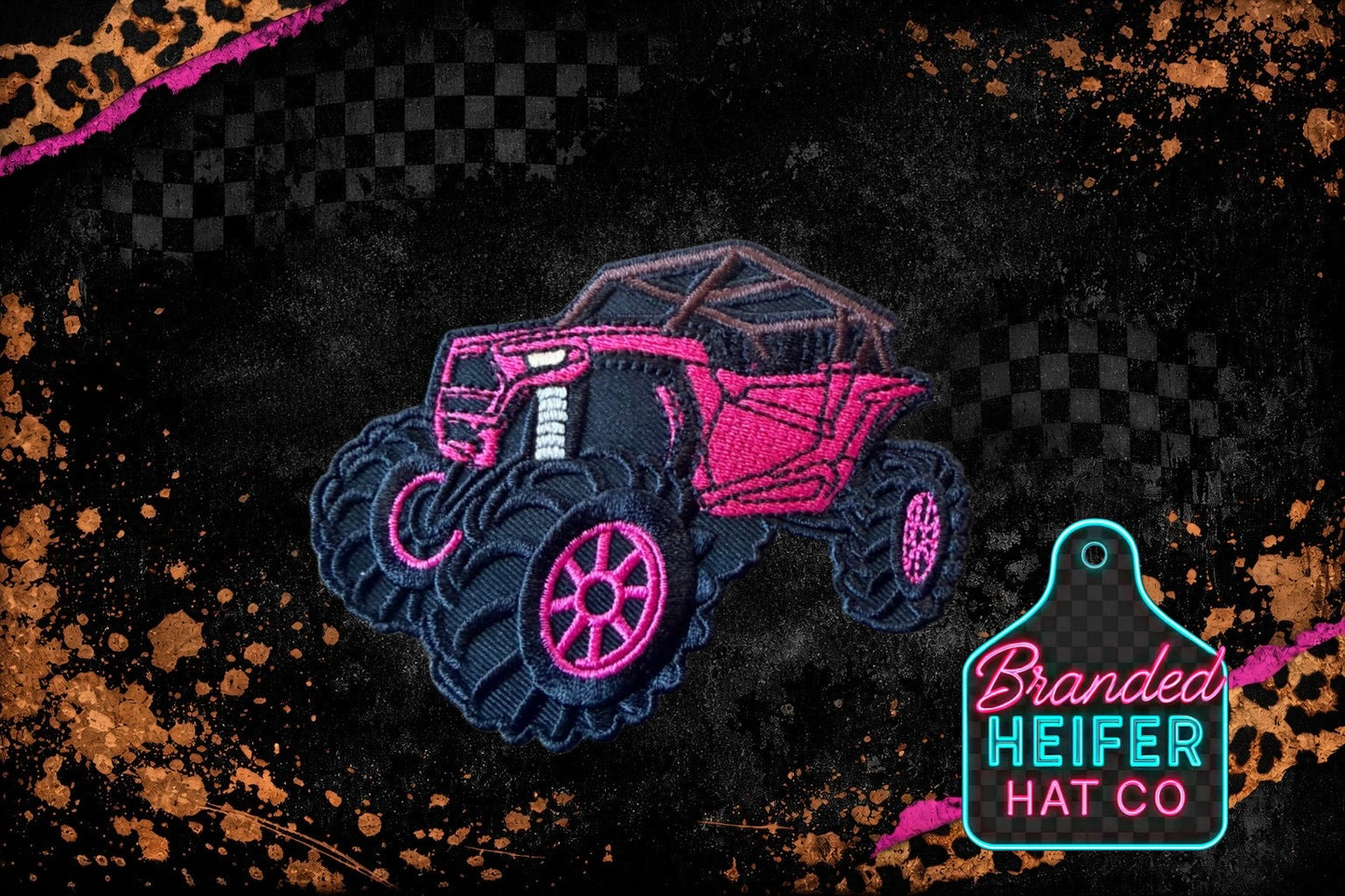 New Hot Pink Buggy embroidery patch