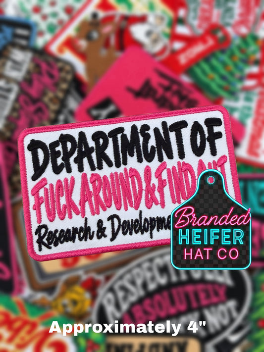 DEPARTMENT OF FUCK AROUND | EMBROIDERED HAT PATCH