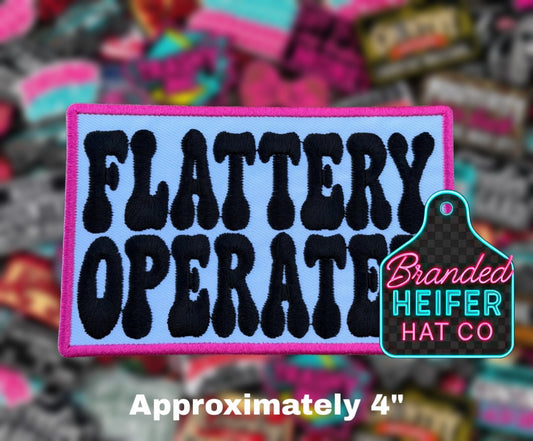 FLATTERY OPERATED EMBROIDERY PATCH
