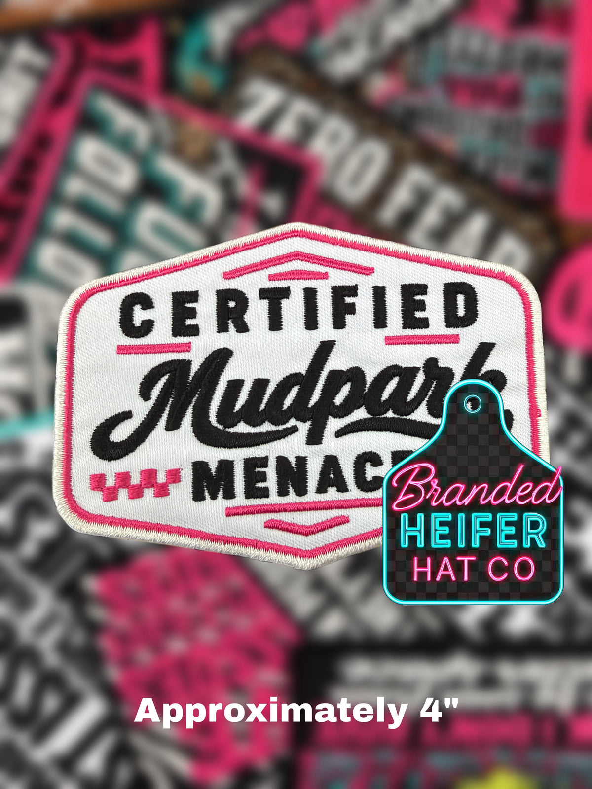 CERTIFIED MUD PARK MENANCE | EMBROIDERED HAT PATCH